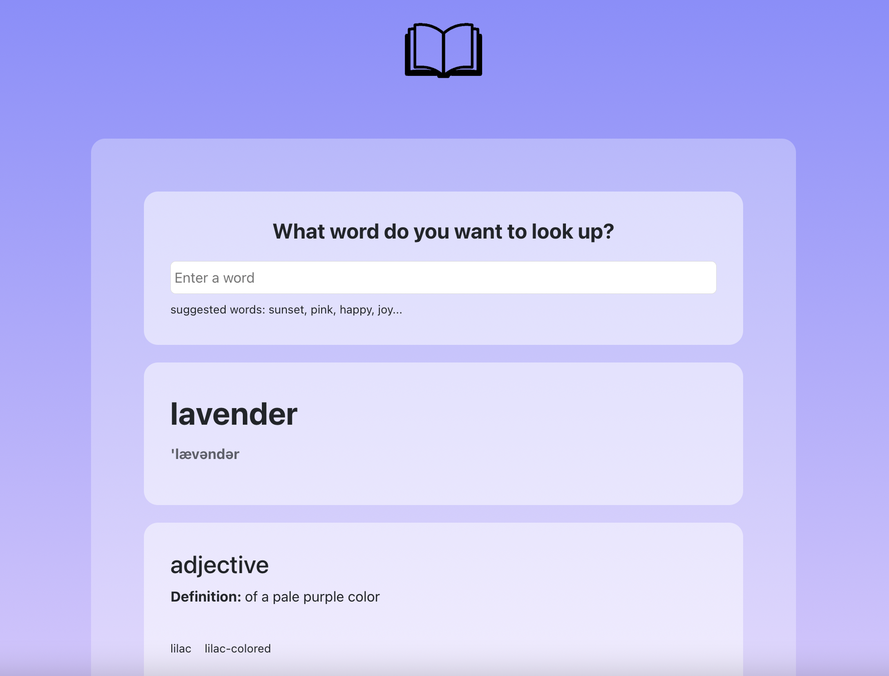 Dictionary App by Jane Ighodaro
